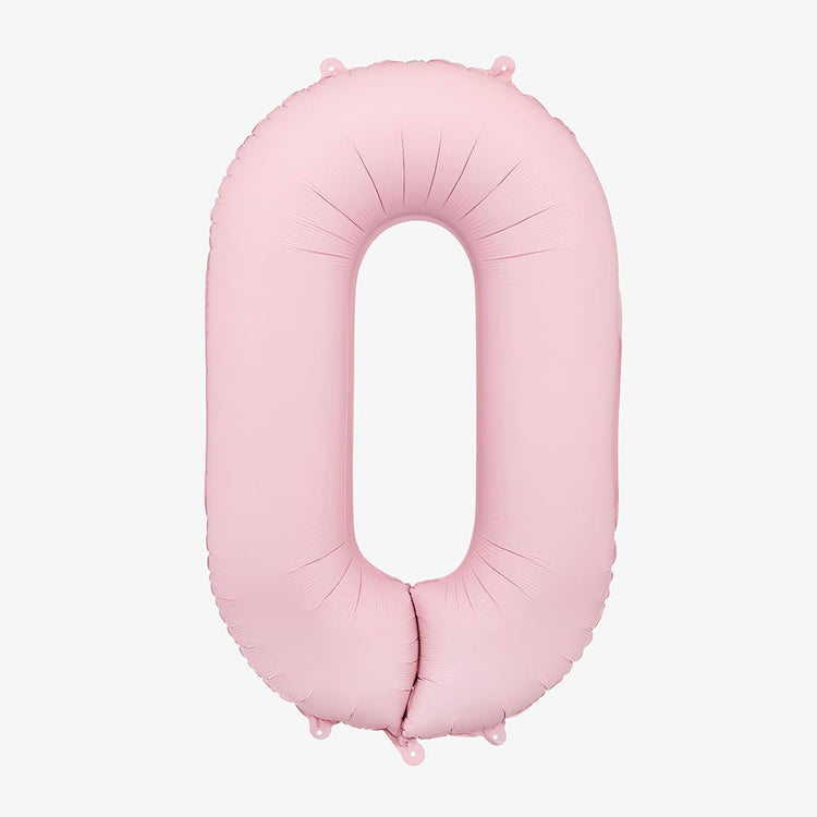 Ballon chiffre rose tendre pour baby shower ou baptême