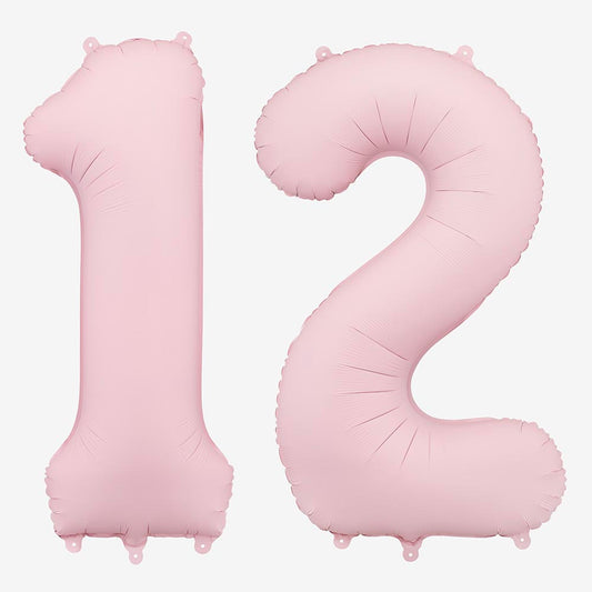 Ballon chiffre rose pour déco d’anniversaire fille
