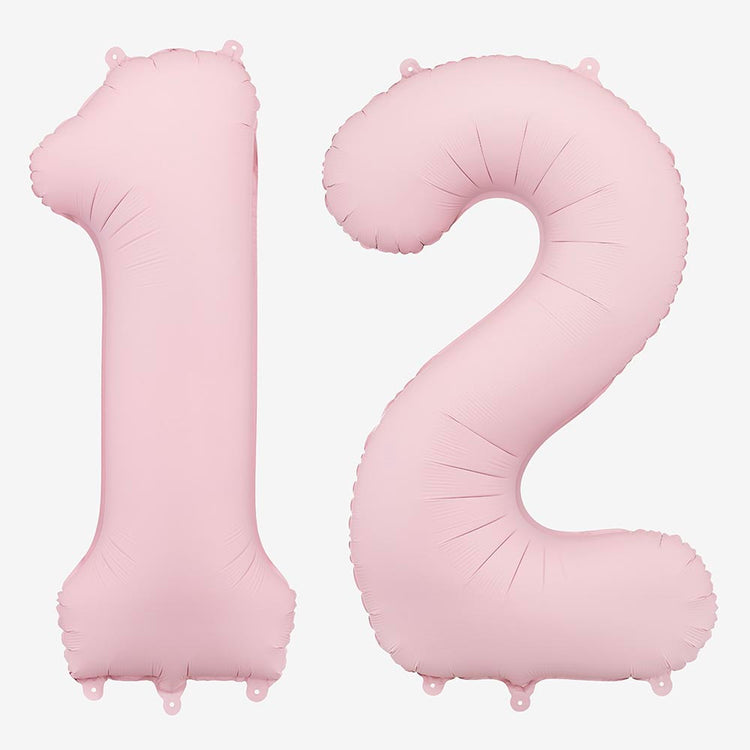 Ballon chiffre rose pour déco d’anniversaire fille