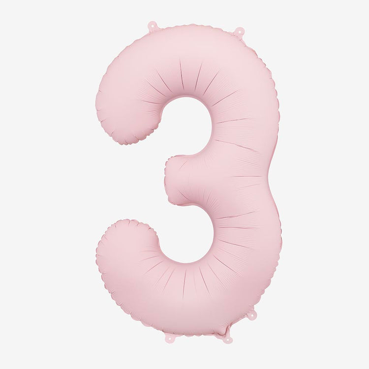 Grand chiffre rose gonflé à l’hélium pour fête