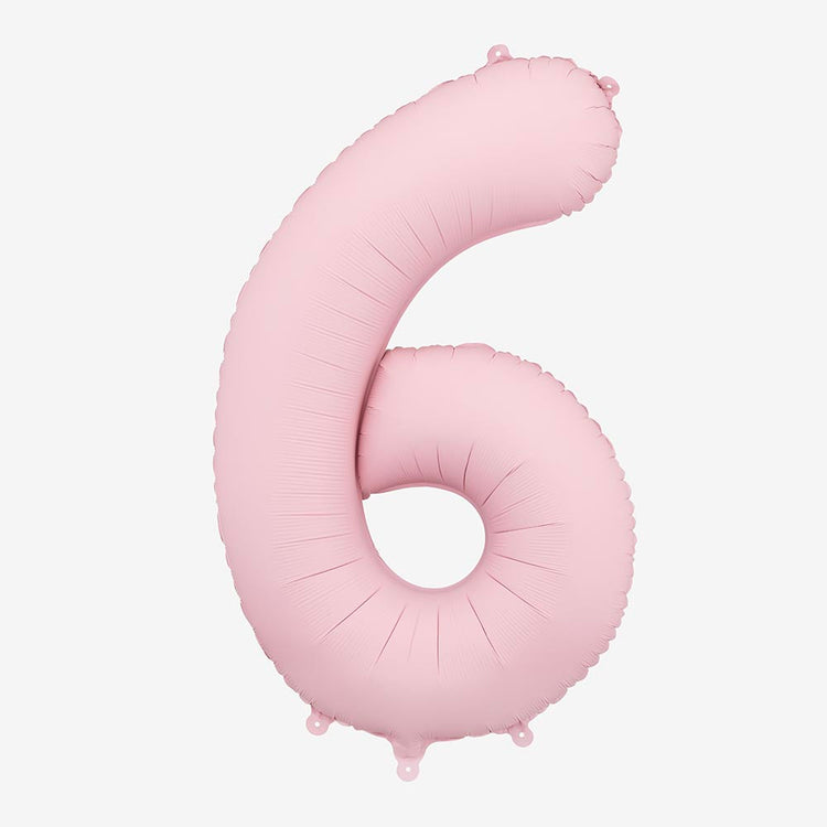 Ballon helium chiffre rose pour anniversaire doux