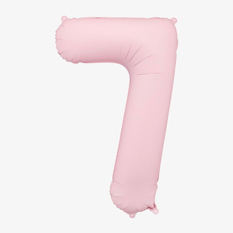 Ballon gonflable chiffre rose pour anniversaire