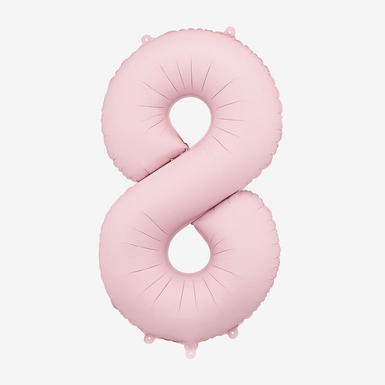 Ballon gonflable chiffre rose pour anniversaire enfant
