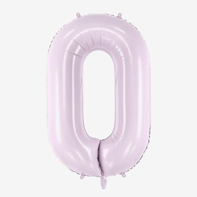 Ballon géant chiffre mauve pour anniversaire fille