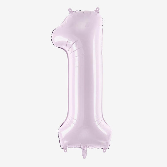 Ballon géant chiffre mauve pour décoration d'anniversaire