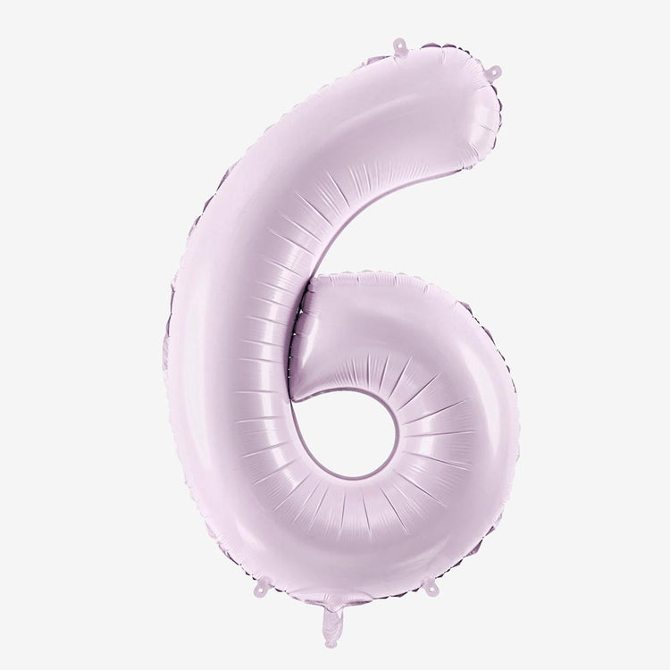 Ballon géant chiffre de couleur mauve pour décorer sa fête