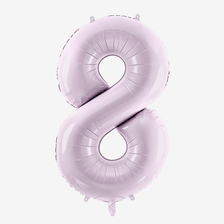 Ballon géant chiffre mauve pour un baptème