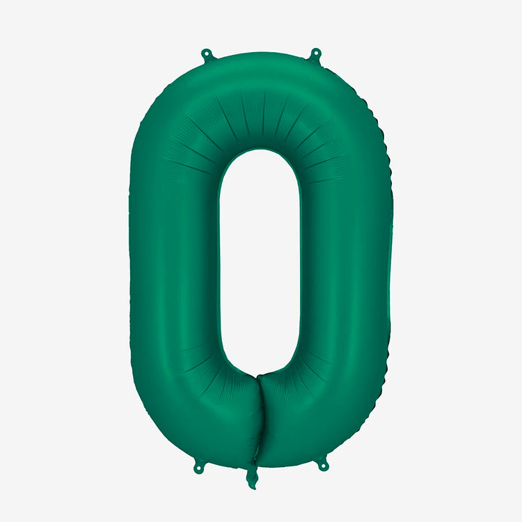 Ballon chiffre vert foncé, parfait pour anniversaire original