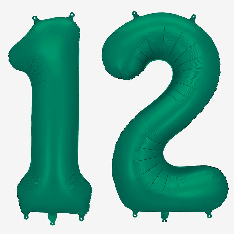 Ballon géant chiffre vert bouteille, pour fête naturelle