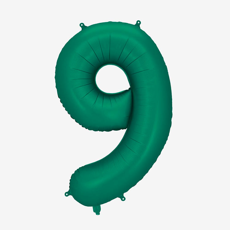 Ballon chiffre XXL vert bouteille, idéal pour anniversaire