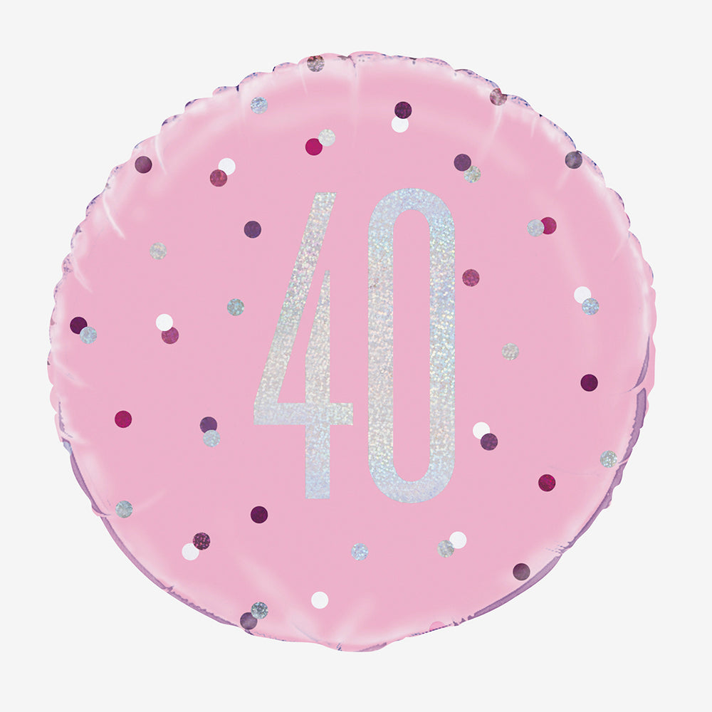 Serviettes papier 40 ans rose gold - Deco anniversaire 40 ans