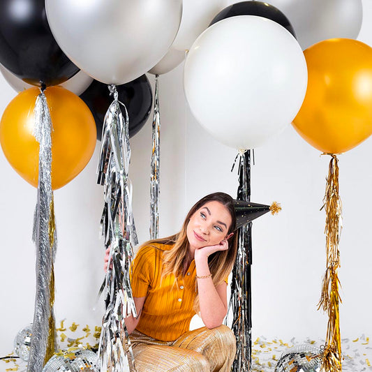 1 ballon de baudruche rond argenté (60cm) : decoration bapteme