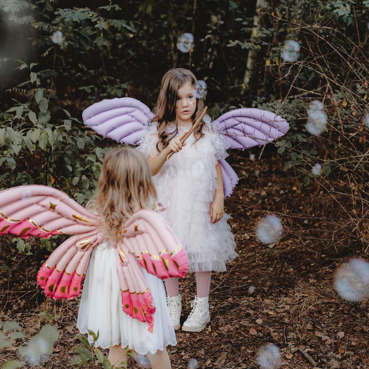 Décoration à thème : Ailes de fée mauves à gonfler