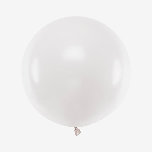 1 ballon de baudruche rond blanc (60cm) : decoration mariage chic