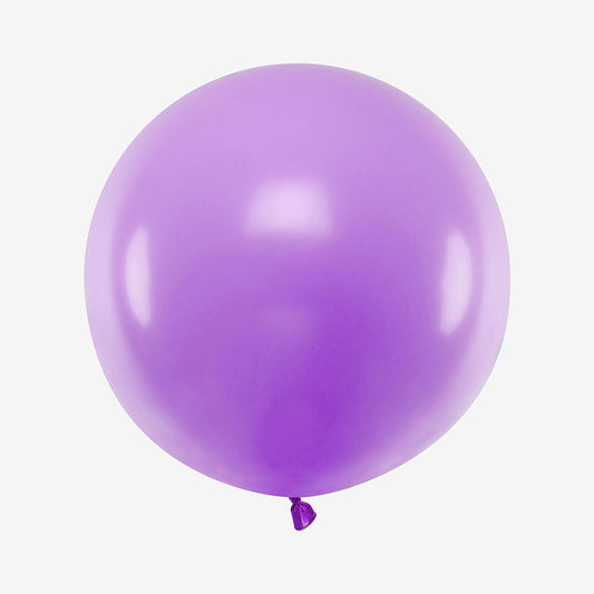 1 ballon de baudruche rond violet (60cm) : deco anniversaire licorne