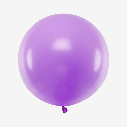 Ballon de baudruche : 1 ballon rond violet (60cm)