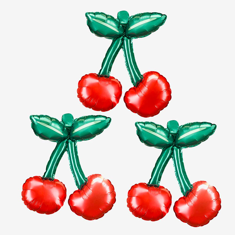 Ballons cerises pour fĂȘte fruitĂ©e ou Ă©tĂ© colorĂ©