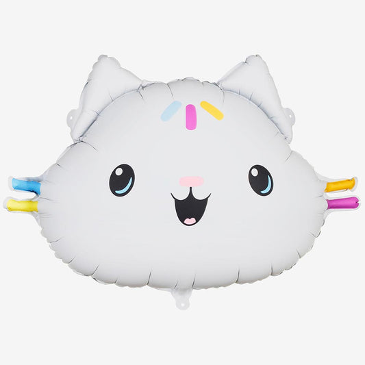 Ballon chat coloré P'tichou : décoration anniversaire Gabby et la maison magique