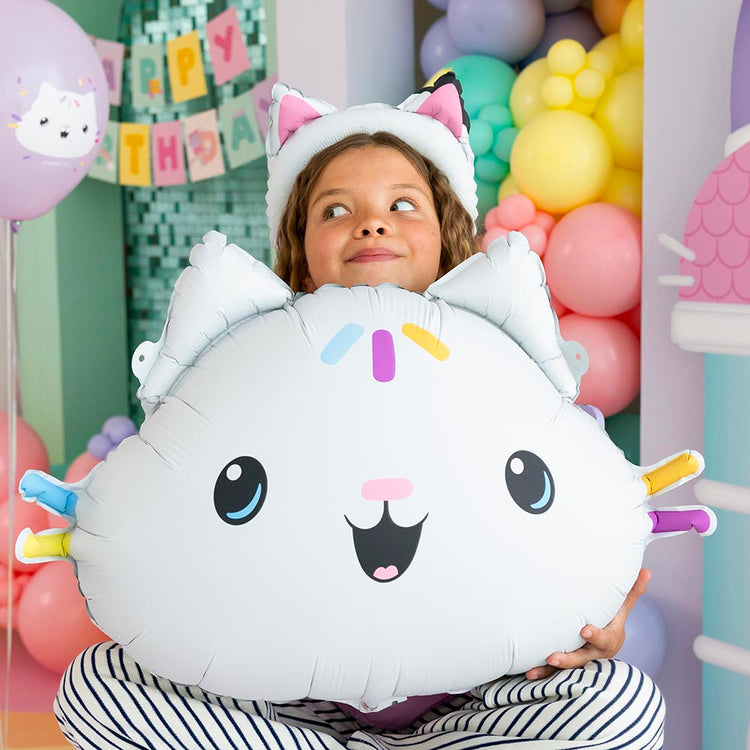 Ballon chat coloré P'tichou : décoration anniversaire Gabby et la maison magique