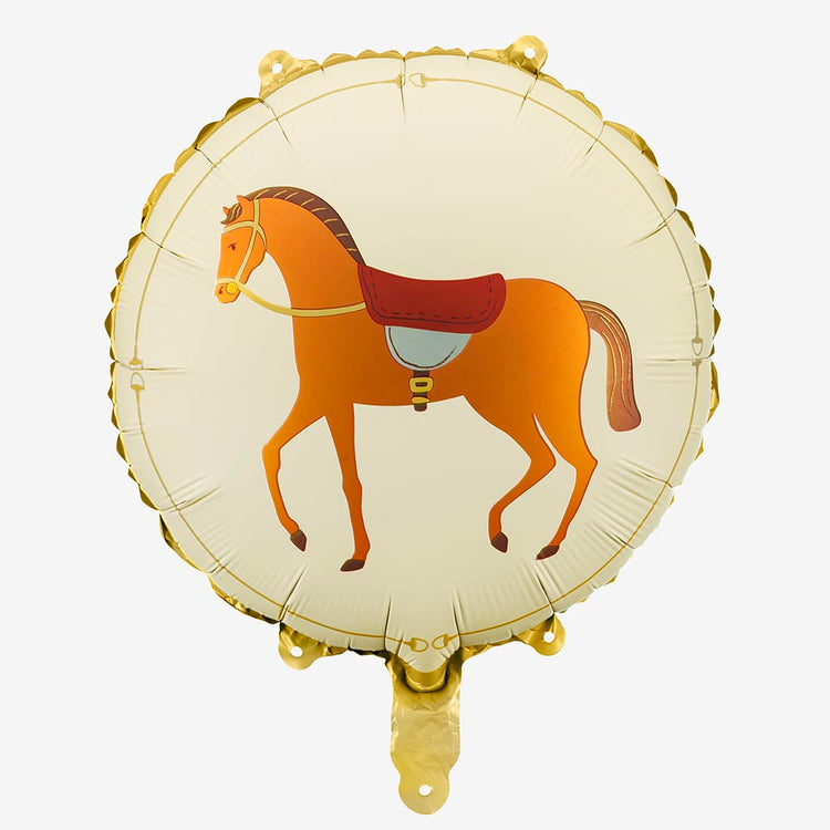 ballon cheval beige chic pour une grappe de ballon equitation