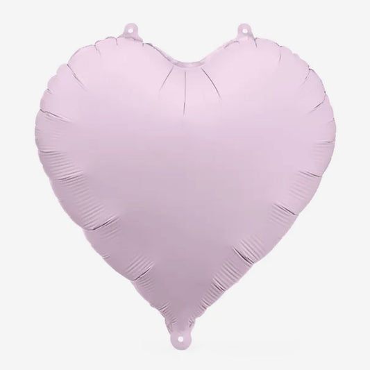 Ballon coeur mauve hélium décoration anniversaire