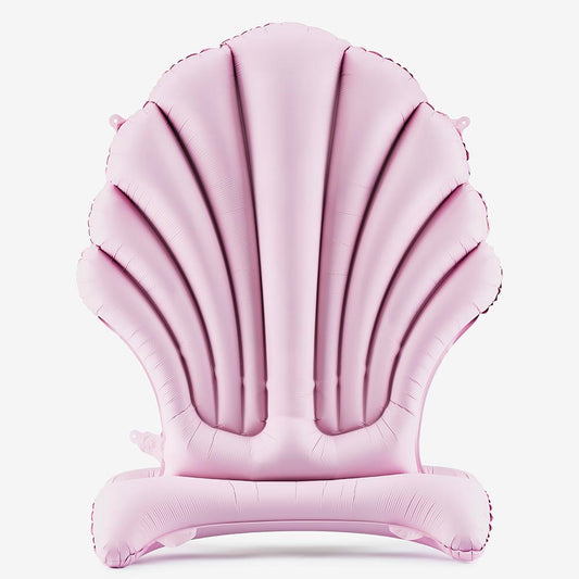 Ballon mauve en forme de coquillage, pour anniversaire marin