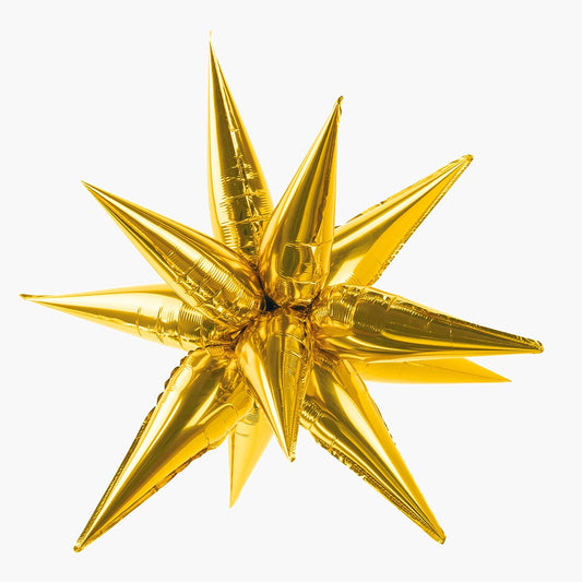 Ballon étoile 3D dorée pour décoration du Nouvel an