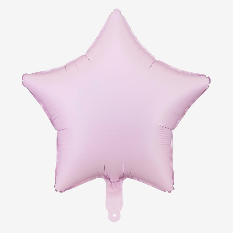 Ballon étoile mauve pour anniversaire enchanté ou déco florale
