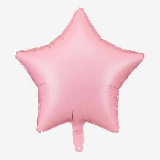 Ballon étoile rose pastel pour anniversaire ou déco girly