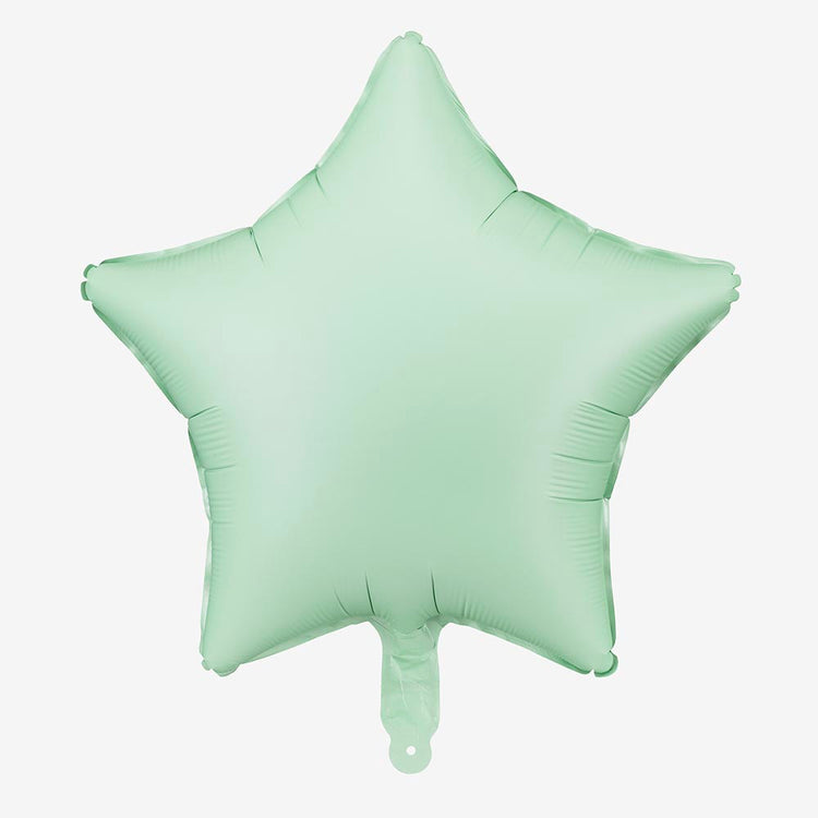 Ballon étoile vert pour anniversaire végétal ou baby shower