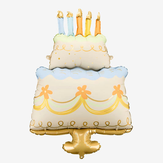 Ballon gâteau pastel pour anniversaire enfant coloré