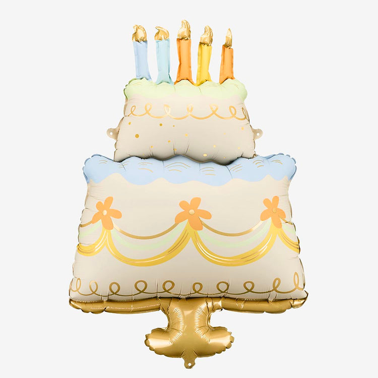 Ballon gâteau pastel pour anniversaire enfant coloré