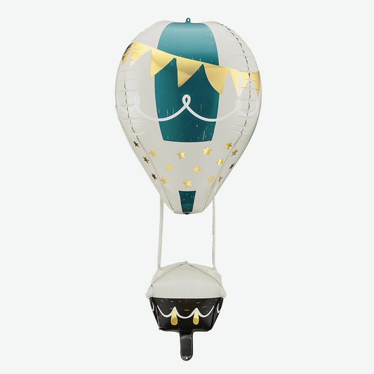 Ballon mylar montgolfière pour decoration anniversaire 1 an