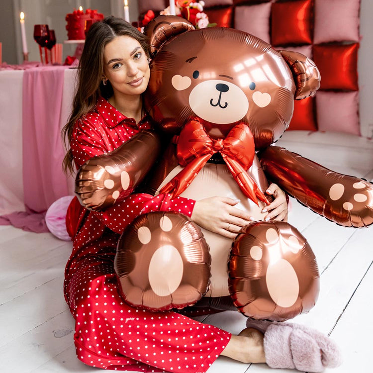 Ballon ourson noeud rouge à offrir pour la Saint-Valentin