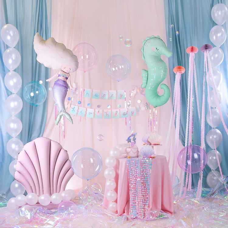 Méduses en papier alvéolé, suspension marine pour anniversaire