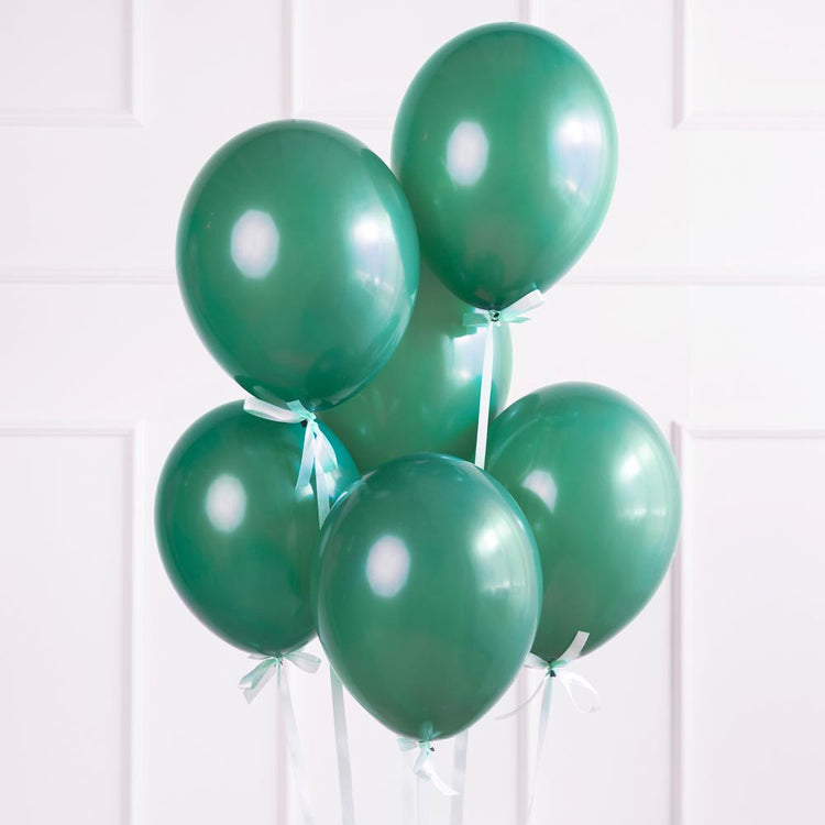 Ballons de baudruche : 10 ballons vert bouteille pour une fĂȘte