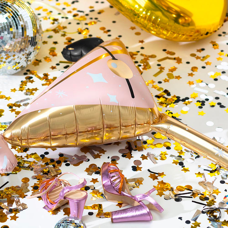 Décoration Nouvel an 2023 rose et or pour soirée chic