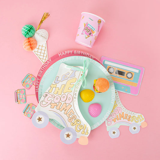 Serviettes en papier cassette 90's : deco de table Barbie