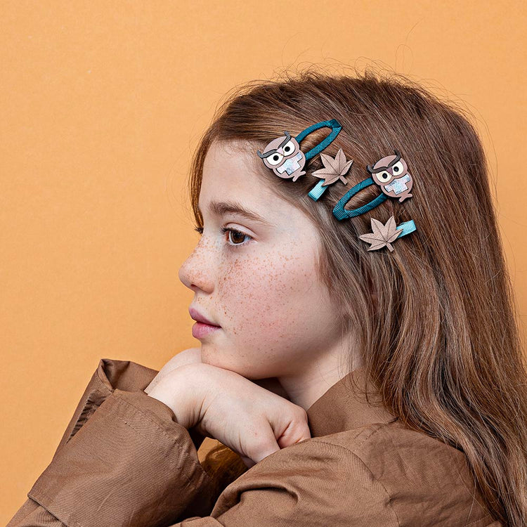 4 Barrettes chouette : Accessoires de costume pour enfants
