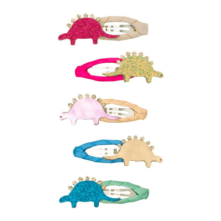 5 barrettes dinosaures glitter cadeaux Ă glisser dans une pochette surprise