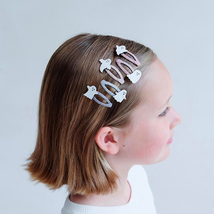 5 barrettes en forme de fantômes