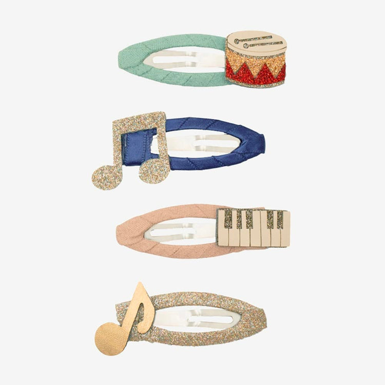 Barrettes instrument de musique : idée cadeau anniversaire enfant