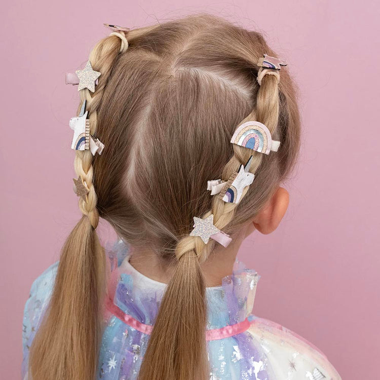 8 barrettes licorne arc-en-ciel cadeaux à petits prix pour filles