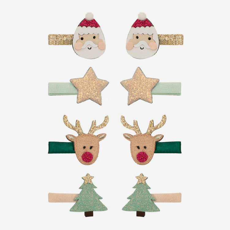 8 petites barrettes accessoires cheveux à petits prix pour filles pour noel