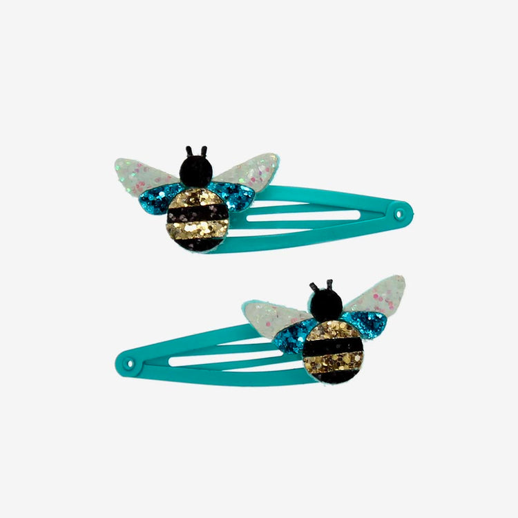 Lot de 2 barrettes Rex London pour enfant en forme d'abeille