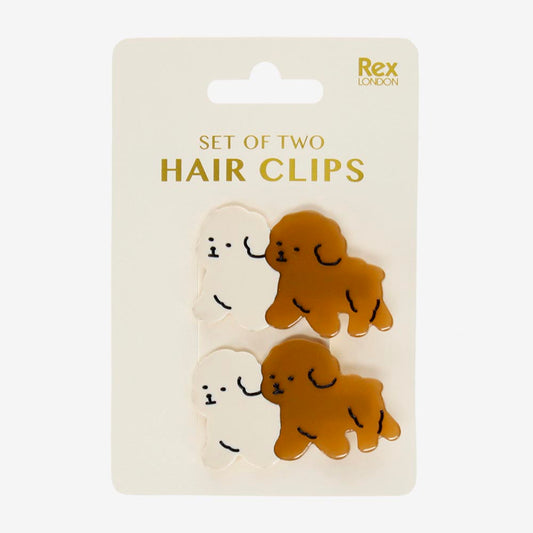 2 pinces à cheveux chiot : idée cadeau anniversaire enfant fan chien