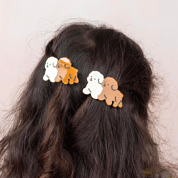 2 pinces à cheveux chiot : idée cadeau noel ou calendrier de l'avent