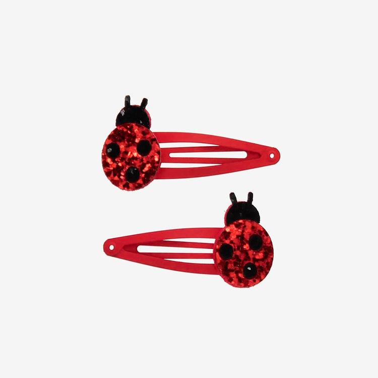 Lot de 2 barrettes Rex London pour enfant en forme de coccinelle