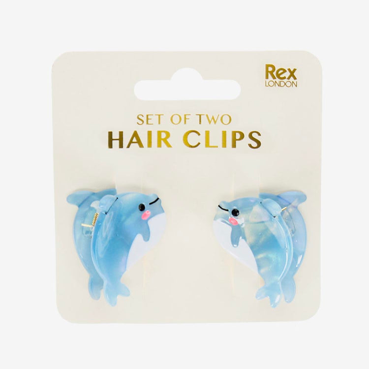 Mini pinces à cheveux dauphin : idée cadeau anniversaire enfant