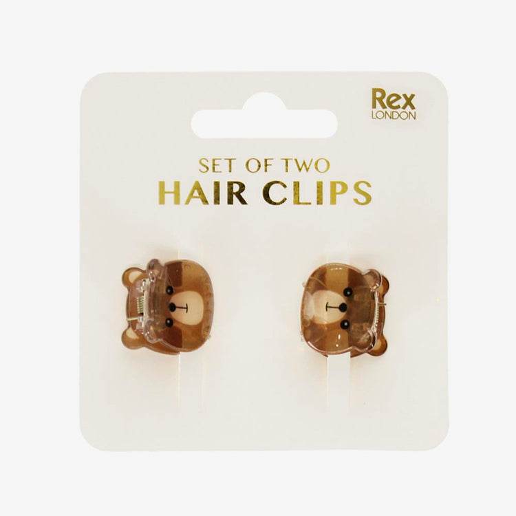 2 pinces à cheveux ourson à offrir à noel, dans un calendrier de l'avent ou un anniversaire